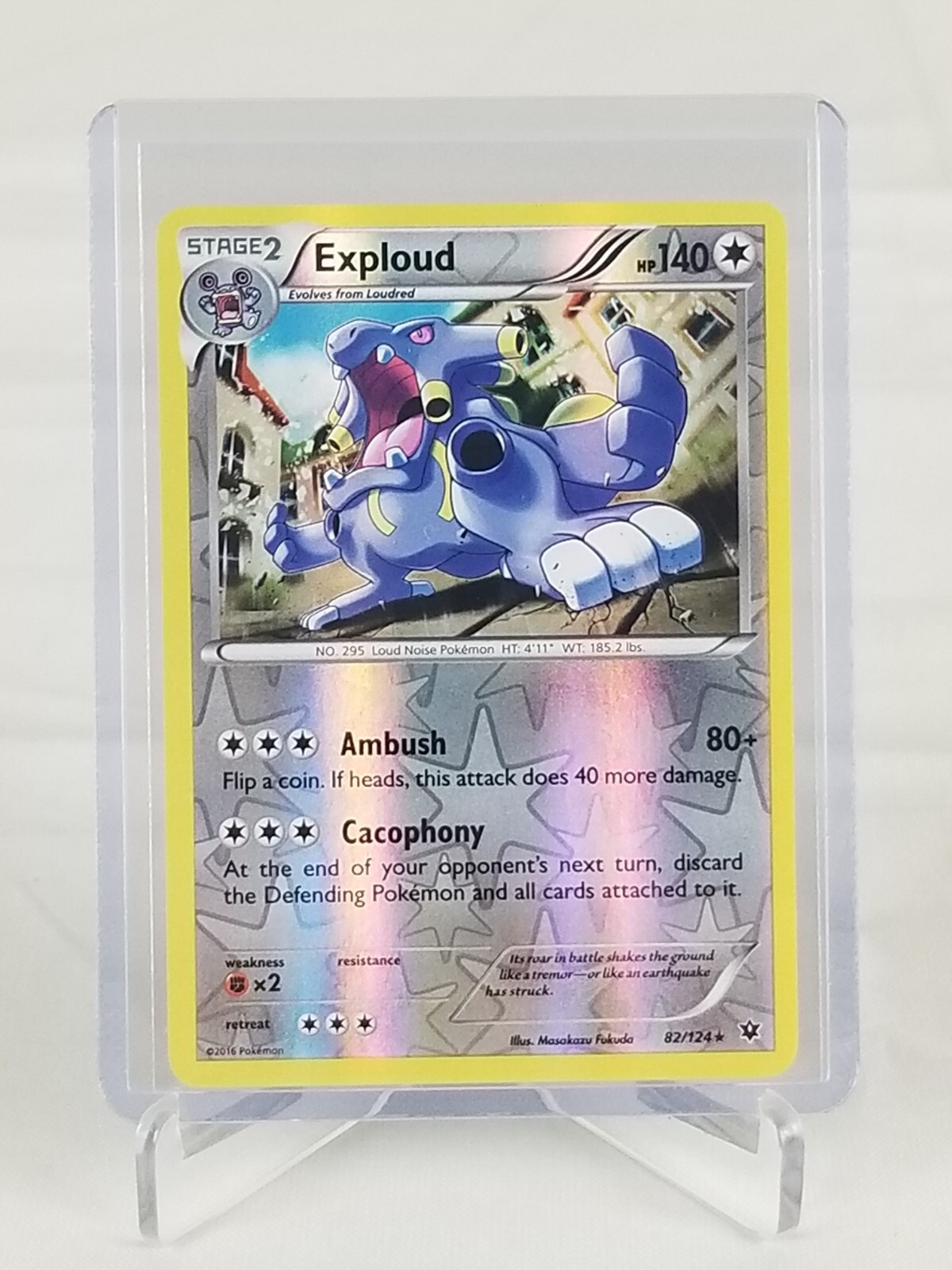 Exploud Hp 140 Holo #82 Pokemon Card 2016