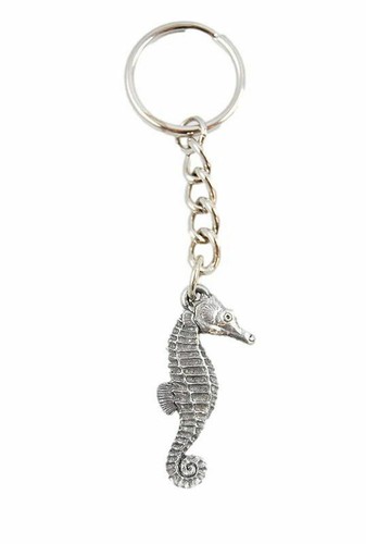 Seahorse Pewter Keychain - 第 1/1 張圖片
