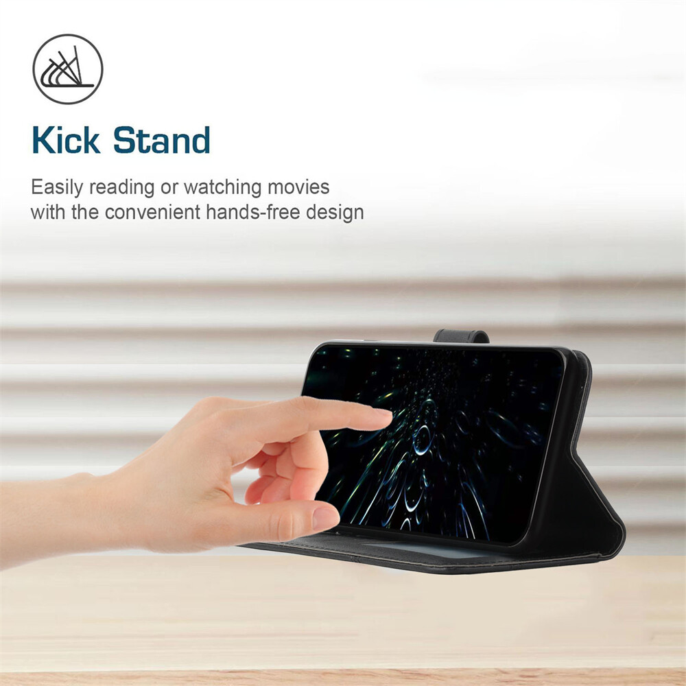 Premium Leather Flip Wallet Shockproof Case for iPhone 15 Pro Max 14 13 XR 7 with Full Protection