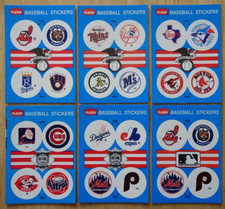 1989 FLEER BASEBALL TEAM QUAD STICKERS 6 CARD LOT EX/NM