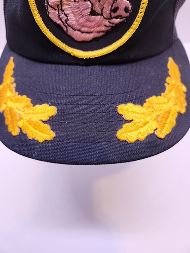 Vintage Pig Hog Trucker Mesh Snapback Hat Filigree Scrambled Eggs - Picture 2 of 8