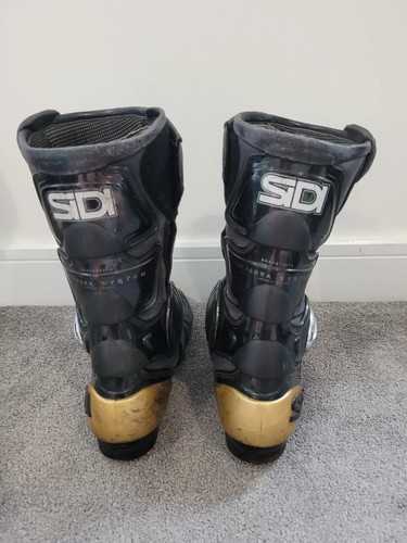 SIDI Brevettato Vertebra Motorcycle Biker Riding Black Boots Mens UK 9 EU 43 - Picture 4 of 11