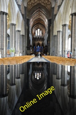 Photo 6x4 Reflections of Salisbury Cathedral nave The nave of Salisbury C c2014