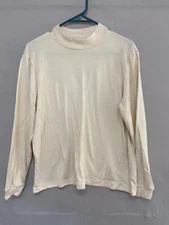 Rebecca Malone Womens beige Long Sleeve High-Neck Size XL