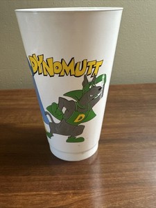1977 Hanna-Barbera Plastic Tumbler: Dynomutt Collector Glass