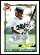 Harold Baines 1991 Topps #166 Athletics MLB READ FREE SHIPPING AutographDen