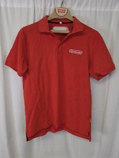 Vintage Mens Medium Nintendo Polo Red Shirt M