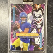 Wild Card Jokers Wild Joker Matthew Stafford Football Card True 1/1