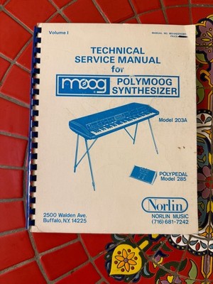 Moog PolyMoog Original Service Manual - RARE