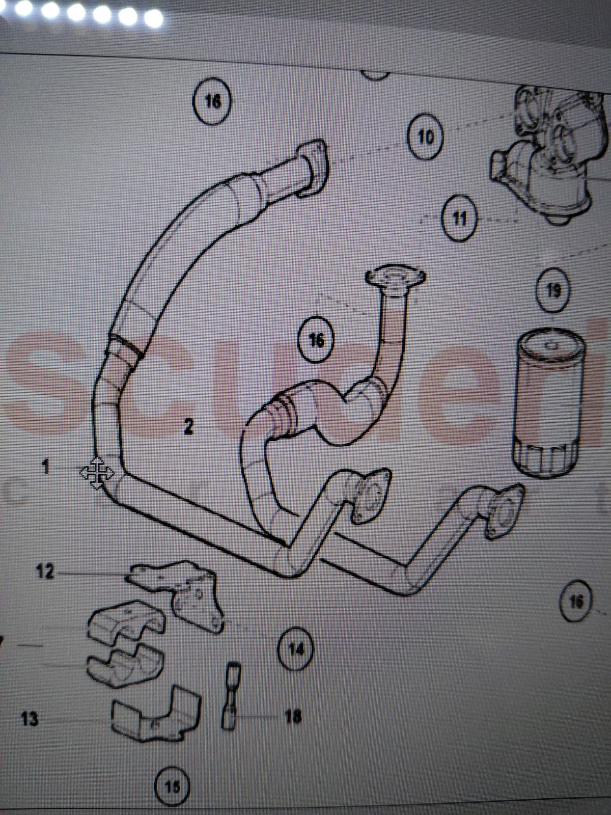Lamborghini Aventador Oil line P/N 470115664C