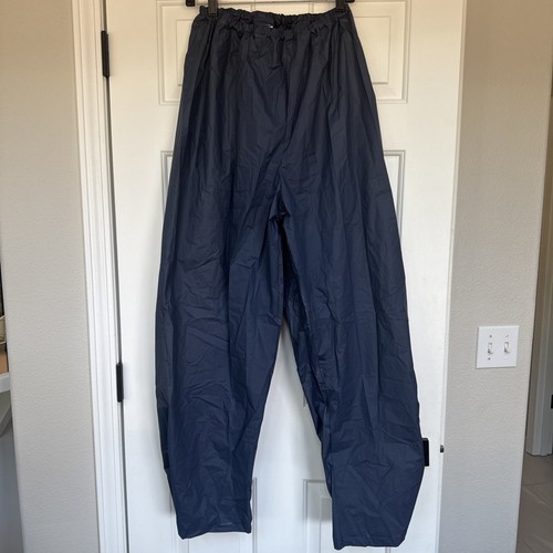 Ozark Trail Size Large 2 Piece Rain Suit Hooded Jacket Pants Blue 100% PVC - Picture 8 of 10