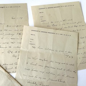 3 Original WW1 Letters National Guardsman  Company C 2nd Reg’t N.Y. Inf. 1917