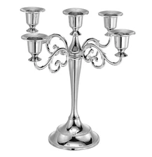 Candelabra Candle Holders 5 Arm Metal Candlestick Stand for Candles New Open Box