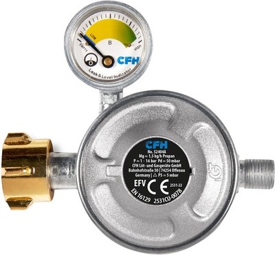 CFH Druckregler 30 mbar mit Strömungswächter und Füllstandsanzeige DRF 406