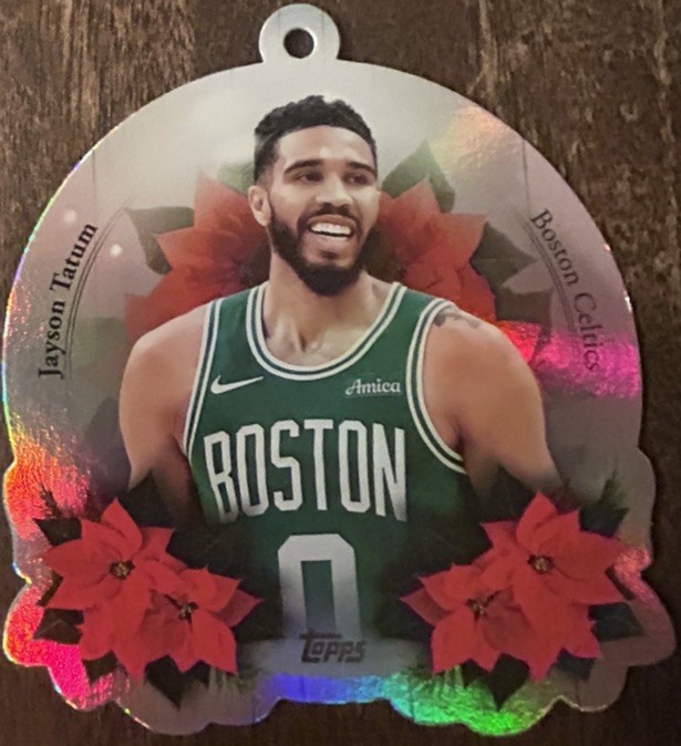 Jayson Tatum #DCO-JT Basketball Cards 2025 Topps Holiday Oversized Die-Cut Ornament trading card — raw and PSA graded price guide