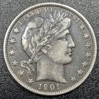 1901-P Barber Half Dollar 50c Full Liberty Better Grade Coin