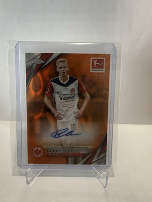 2024-25 Topps Chrome Bundesliga Hugo Larsson Orange Auto Eintracht Frankfurt /25