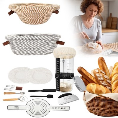 Sauerteig Starter Set Brot Backzubehör Gärkorb Brot Komplettset Wiederverwendbar
