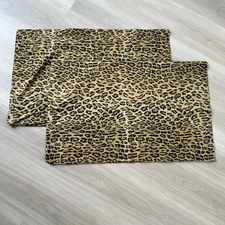 VTG Ralph Lauren Aragon Leopard  Cheetah Standard Pillowcase USA, Set of 2