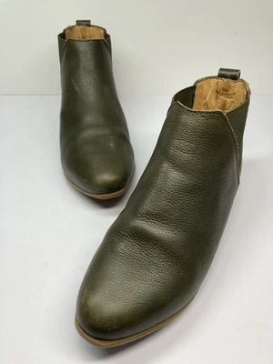 El Naturalista Ankle Boots Olive Green Leather EU 38 AU 7 Flats Minimalist Boho - Image 1 of 4