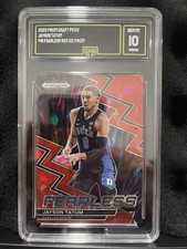 Jayson Tatum 2023 Panini Prizm Draft Picks Fearless #19 Red Ice Prizm DukeGMA 10