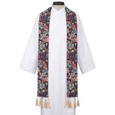Tivi Tovo Children of the World Tapestry Clergy Stole with Tassels 110'' Child...