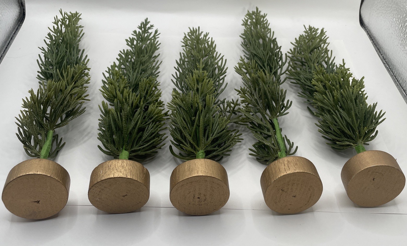 Christmas Village 5 Trees Plastic