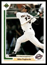 Mike Pagliarulo 1991 Upper Deck #206 Padres MLB READ FREE SHIPPING AutographDen