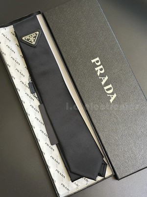 Prada Luxury Silk Tie   Triangle Logo