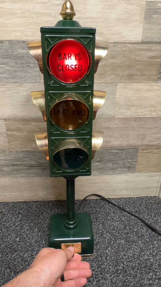Bar Open - Last Call - Closed Traffic Light Signal Lamp Made Japan