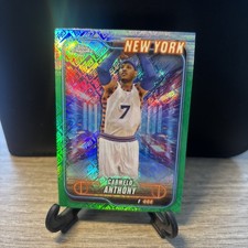 2024-25 Topps Chrome - Topps Green Refractor #83 Carmelo Anthony New York Knicks