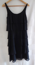 Definitions black/bead trim waterfall style Special Occ/Evening Dress Size 10