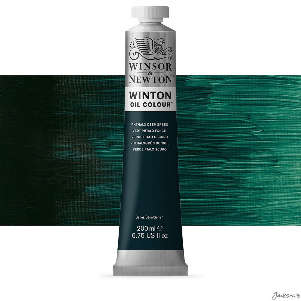 Winsor & Newton Winton Oil Paint 200ml Phthalo Deep Green For Artists