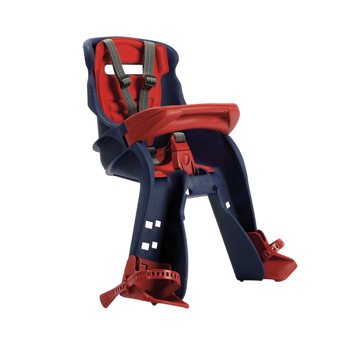 Seggiolino Anteriore Bici Per Bambino – Rosso, Supporto Sicurezza 30 Kg, Pieghevole