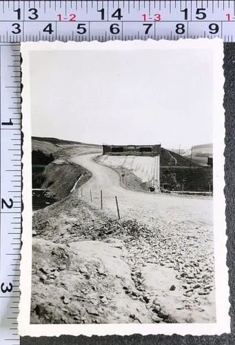 WW2 Era Military BW Photo Snapshot Underpass Superhighway Germany 1945