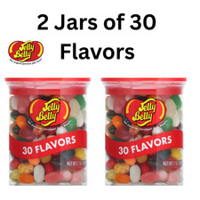 Jelly Belly 30 Flavor Jelly Beans 2 Canisters Resealable Gift Jars
