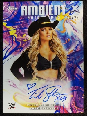 2025 Topps Exalted WWE Ambient Autographs Blue Trish Stratus Auto #/25 AMA-TSS