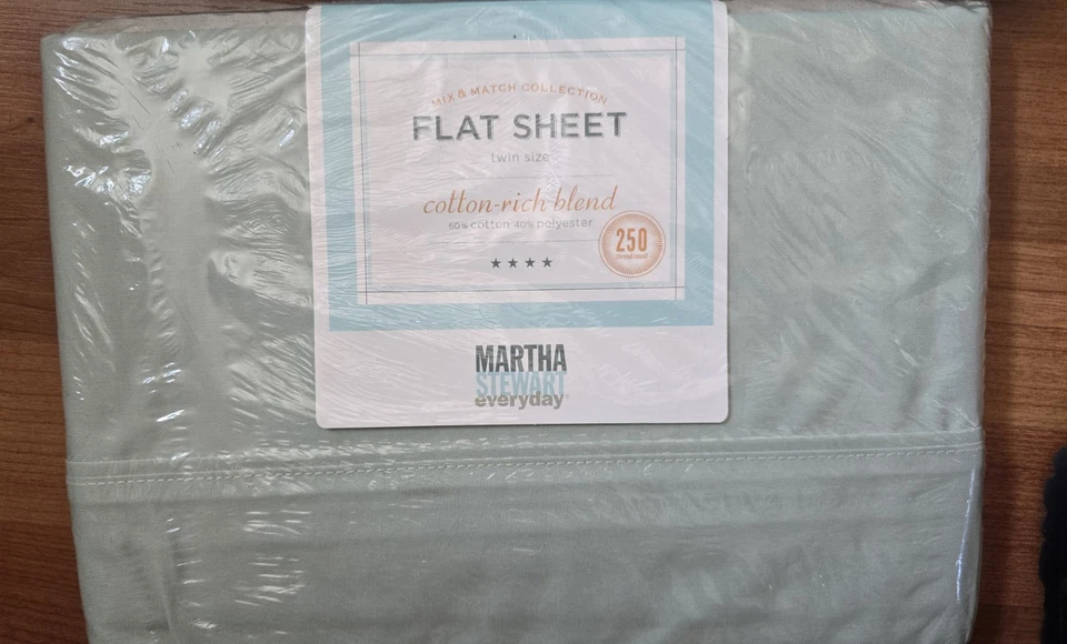 Sábana bajera plana doble vintage Martha Stewart Mix & Match NOB + funda de almohada Foto 3 de 4