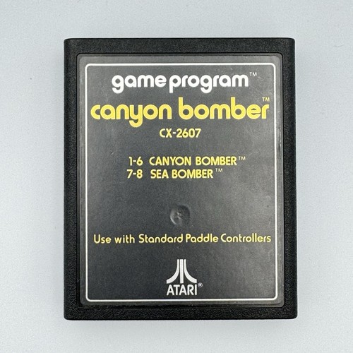 Canyon Bomber (Atari 2600, 1987) Authentic - Tested & Working