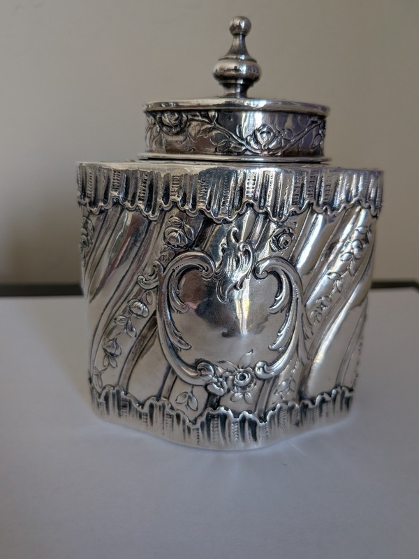 Antique Silver Tea Caddie