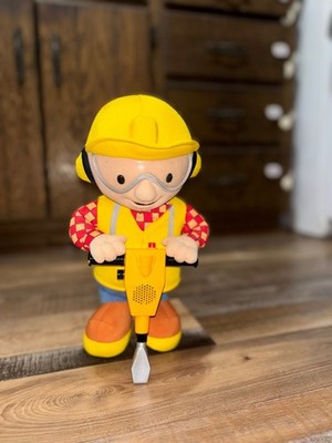 Vintage 2001 OG Bob the Builder Jackhammer Edition 13  tall