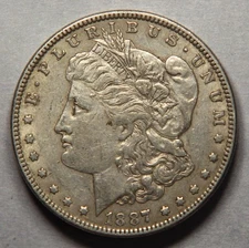 1887 Morgan Silver Dollar Donkey Tail VAM $1