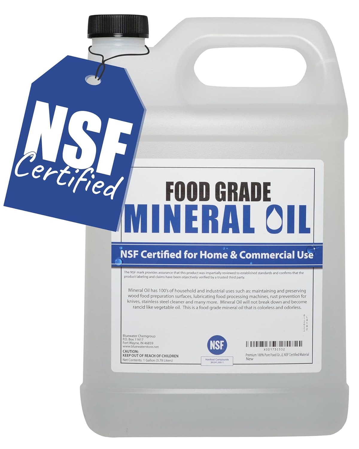 - Gallon (128oz), Certified Food Safe Condi