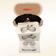 Vintage 1980s Carrera 5466 Vario-Changer Sport Sunglasses Black Austria W/ Case