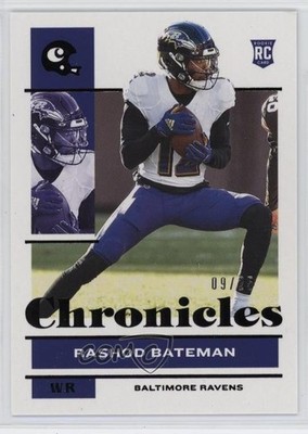 2021 Panini Chronicles Black 9/25 Rashod Bateman #8 Rookie RC my8