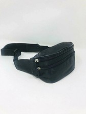 Waist Bag 3 Zipped Pockets Belt Bag  Fanny Pack Men Women Black Waist Bag