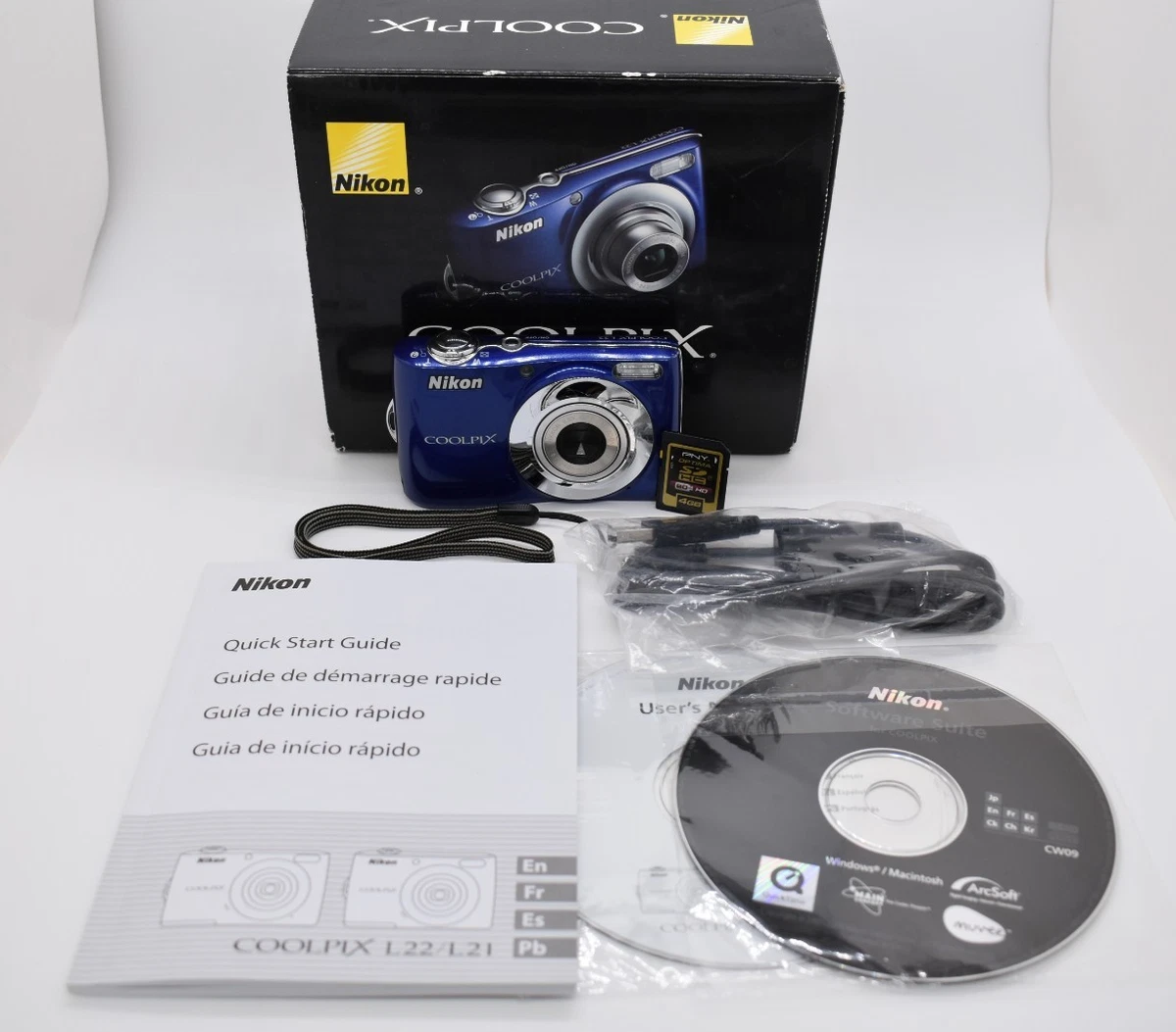 Nikon coolpix L22 （良品） Nikon Câmera digital Coolpix L22 de 12.0 MP com zoom óptico de 3,6