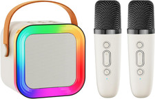 Mini Karaoke Machine Speaker for Kids Adults,Portable Bluetooth with 2 Wireless