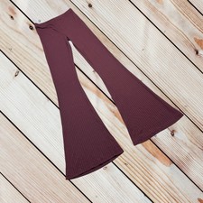 ASOS size 4 burgundy ribbed flare leggings