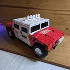 Vintage 2000 Tonka Hummer Fire Rescue Toy Truck Lights Sounds Talks Hasbro 13"